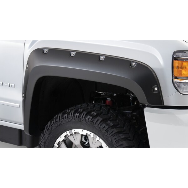 Bushwacker 15-17 SIERRA 2500/3500 HD POCKET STYLE FENDER FLARES ABS SMOOTH 40967-02 - main